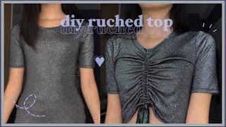 diy ruched top and it’s super easy