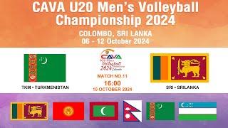 Turkmenistan - Sri Lanka.  Match NO.11.  CAVA Men's U20 Volleyball Championship 2024 . Colombo.