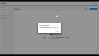 Unity Installation Failed Something went wrong Installing Unity