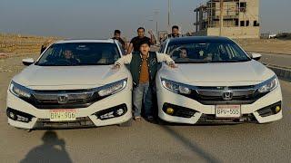 ANAS BHAI CIVIC VS Girl CIVIC DRAG RACE  || Anas bhai ki Karachi food festival me larai hi gai ||