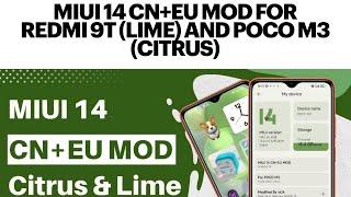 MIUI 14 | REDMI 9T | POCO M3 | REDMI 9 POWER | REDMI NOTE 9 4G | CN+EU MOD | MIUI ROM | Custom  ROM