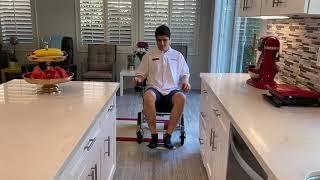 Ranger Discovery Super Lightweight 41lbs Electric Wheelchair making tight turns in the kitchen!