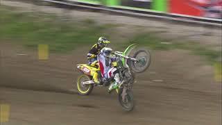 Ryan Villopoto vs Clement Desalle with GoPro of RV2 crash MXGP of Trentino 2015 - motocross