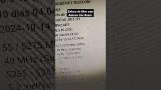 enlace ptp de 8 km com antena Lite Beam #internetrural #litebeam #internet #provedoresdeinternet