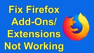 How To Fix Firefox Add-ons Not Working | Extensions Not Working ️