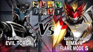 Satria Harimau Evil Torga Vs Bima-X Flame MODE S.