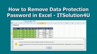 How to Remove Data Protection Password in Excel - ITSolution4U