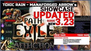 [3.23] NEW META ? SHOWCASE GUIDE 1skax TOXIC RAIN MANAFORGED ARROW PATHFINDER Path of Exile BUILD