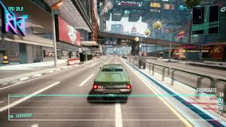 Cyberpunk 2077 - PS4 Night City Frame Rate Test Gameplay (Day One Patch)