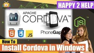 How to install and uninstall cordova using npm in Windows os