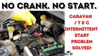 Won't Start? No Start No Crank Intermittent starting problem solved! Dodge Caravan Town and Country
