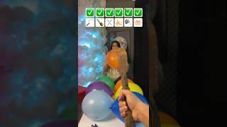 Asmr Catching Balloons burst with Emoji Shape Challenge #asmr #balloon #challenge #shorts