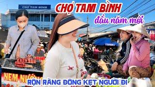 Rộn Ràng CHỢ ĐẦU NĂM MỚI - CHỢ TAM BÌNH VĨNH LONG Đông Kẹt Người Đi, BÁN GÌ CŨNG ĐẮT KHÁCH | KPVL