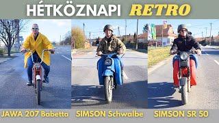 HÉTKÖZNAPI RETRO MOTOROK tesztje | JAWA Babetta, SIMSON SCHWALBE, SIMSON SR50