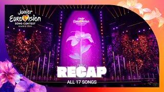 Recap of all 17 songs! | Junior Eurovision 2024 | #JESC2024