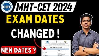 MHTCET 2024 Latest Update | Exam Date Changed ! | PCM & PCB #mhtcet2024 #mhtcet