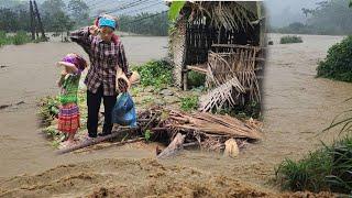 After the terrible flood, which took everything away, single mother: no home to live in. ly tu han