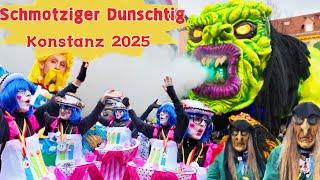 Schmotziger Dunschtig in Konstanz 2025 // 4K  Carnival Walk in Konstanz // Konstanz Carnival 2025