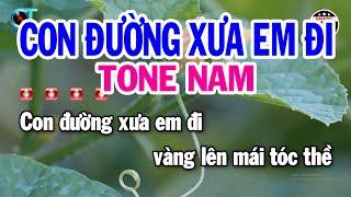 Karaoke Con Đường Xưa Em Đi Tone Nam Bm || Nhạc Sống Hay || Karaoke Kim Liễu