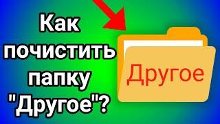 Что находится в папке ДРУГОЕ и как очистить папку Другое? Как очистить мусор на телефоне