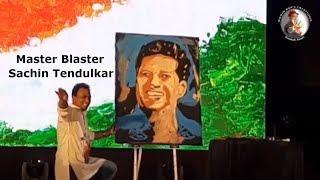 Master Blaster Sachin Tendulkar Painting || Speed Painter Rabin Bar