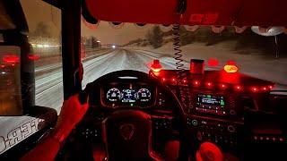 POV Trucking Snow & Ice, Sweden! Scania V8