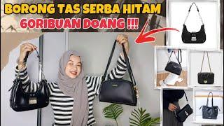 SHOPEE HAUL TAS SERBA HITAM (SLINGBAG/TOTEBAG/SHOULDERBAG) 60RIBUAN !!!