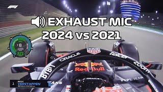 F1 Engine Exhaust Mic Sound 2024 vs 2021