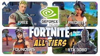 FORTNITE on GeForce NOW on ALL Tiers | FREE to 4K Gameplay