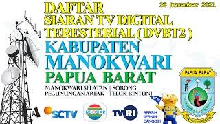 DAFTAR SIARAN TV DIGITAL TERESTERIAL (DVBT2) KABUPATEN MANOKWARI PAPUA BARAT