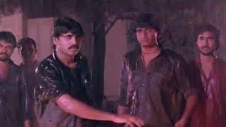 Nagarjuna Mass Rain Fight Scene || Shiva Telugu Movie || Shalimar Cinema