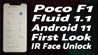 Poco F1 | Fluid 1.1 Rom | First Look | Features | Android 11 | IR Face Unlock