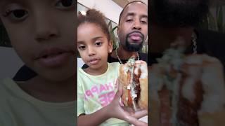 Safaree Asks His Daughter To Show Him Giant Sandwich That He Bought Her