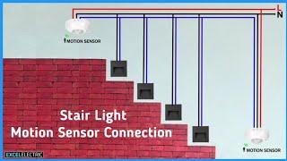 Stair Light Wiring With Motion Sensor | Motion Sensor Connection | Motion Sensor Light Connection |