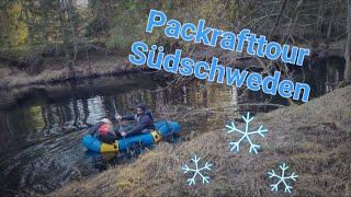 5 Tage Solo Packrafttour in Südschweden zum Winterende