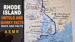 ASMR: RHODE ISLAND - The Untold and Quirky FACTS | Map outline with facts { ASMR maps and Facts }