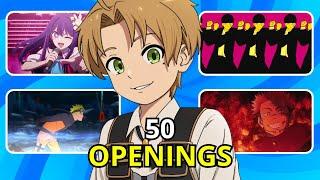 ANIME OPENING QUIZ - 50 Openings [VERY EASY - VERY HARD]