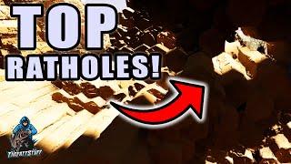 Top 4 Ratholes and Hidden Base Locations! Scorched Earth Ark Survival Ascended