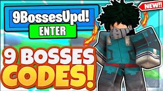 ALL *9 NEW BOSSES* UPDATE CODES In Roblox Anime Clicker Simulator!