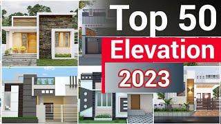 Top 50 latest single floor front elevation design  | 2023
