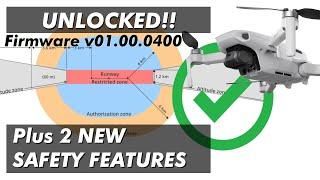 DJI Mavic Mini: Unlock Authorization Zones plus 2 New Safety Features | Firmware v01.00.0400