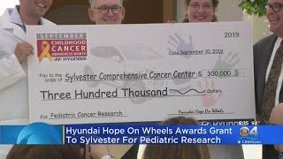 Hyundai Hope On Wheels Awards Grant To Sylvester For Pediatric Research