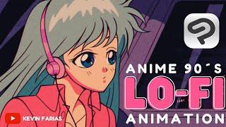 90s Anime  How to make LOFI Animation in Clip Studio PAINT | Kevin Farias