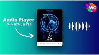 Audio Player using HTML CSS | HTML5 Audio Player