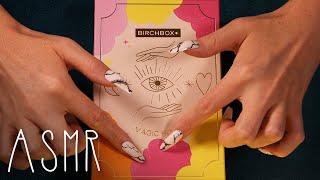 ASMR Birchbox unboxing ( soft spoken, tapping, tracing & scratching)