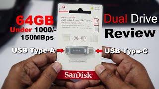 SanDisk Ultra Dual Drive Luxe Pendrive USB Type C - Review in Hindi