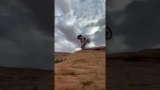 Standing wheelie on dirtbike