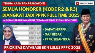  SELAMAT !!! SEMUA HONORER R2 & R3 DIANGKAT JADI PPPK 2025 | LANGSUNG DARI MENTERI PANRB