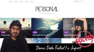 Demo data could not imported error solved in Wordpress