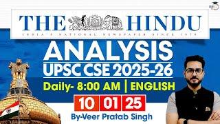 The Hindu Analysis | 10 January 2025 | UPSC 2025 | StudyIQ | Veer Pratab Singh